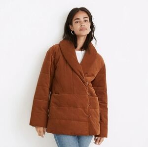 Madewell Corduroy Ensley Quilted Jacket Warm Coffee XS